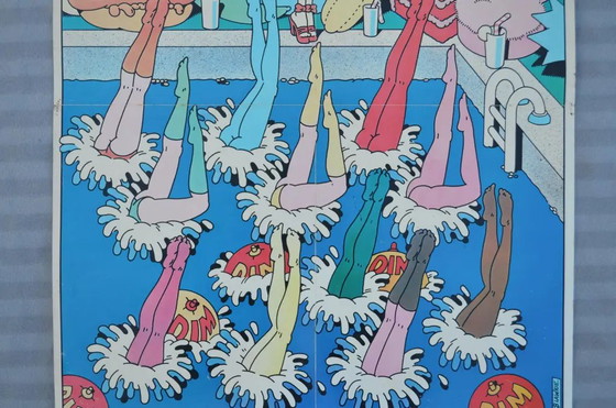 Jaren 70 Bob Lawrie voor Dim Franse Pop Art Mode Reclame Poster – Paper, Mid Century Modern (photo 6 of 8)