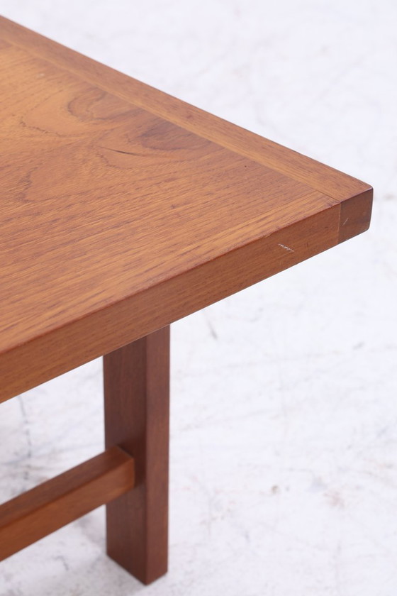 Image 1 of Beautiful vintage teak coffee table | Mid - Century side table Telephone table 60s retro living room #09-04