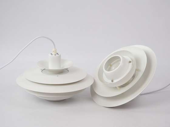 Image 1 of Pair of 2 Danish vintage lamps Verona by Kurt Wiborg, Jeka, 1980s