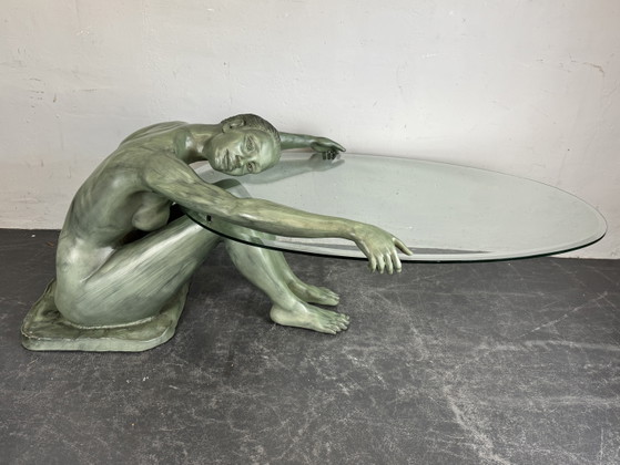 Image 1 of Table sculpturale en bronze