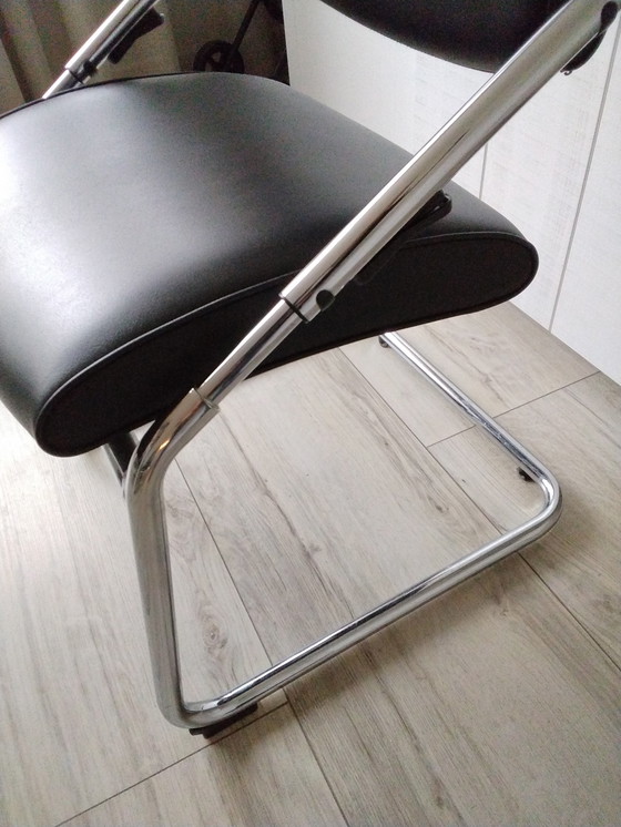 Image 1 of 4 chaises de salle à manger réglables Now noires