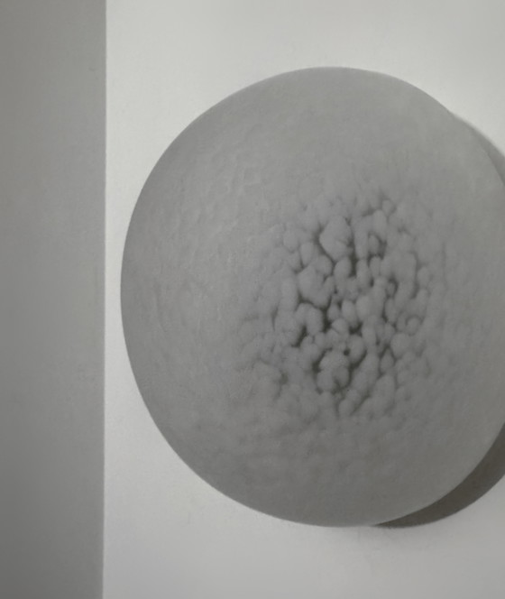 Image 1 of Plafonnier verre de Clichy années 50