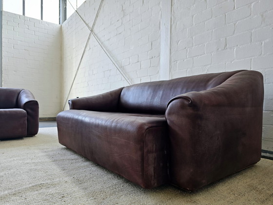 Image 1 of De sede ds 47 loft vintage Studio années 60-70 canapé en cuir canapé ensemble de sièges canapé