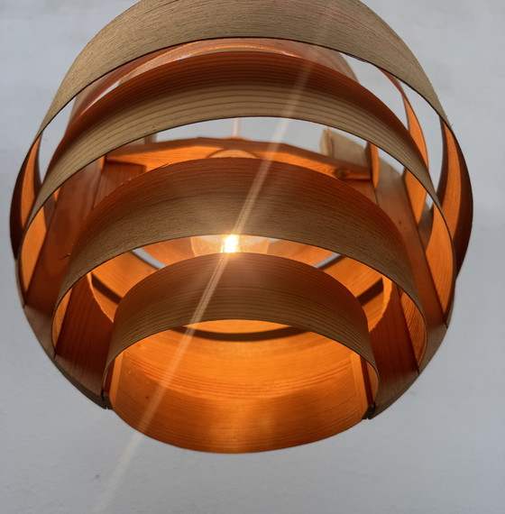 Image 1 of Lámpara colgante de madera de Hans Agne Jakobsson, años 60