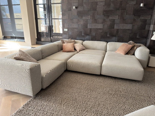 Divano modulare morbido a piattaforma per 4-6 posti con chaise longue di Jasper Morrison