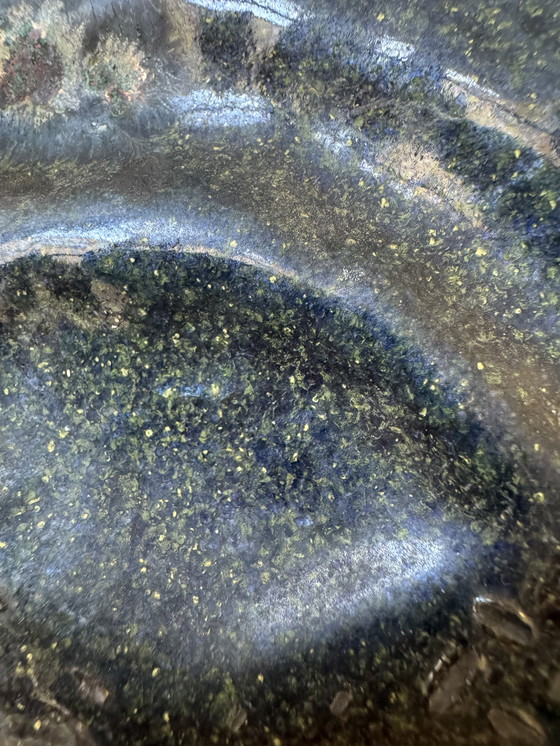 Image 1 of Repoussé and enameled brass sculpture from the 1960s