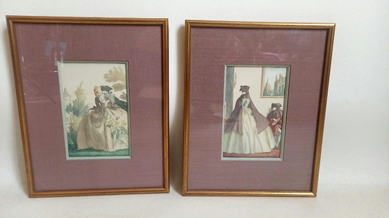 Coppia di acquerelli e gouache originali di Ferdinand Fargeot 1946 – Arte, Vetro, Carta (photo 3 of 5)