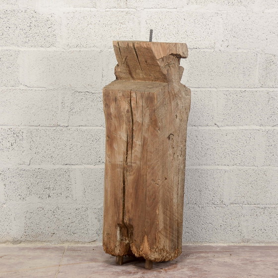 Base de Estatua Columnas Pedestal con Viga Decorativa – Hierro, Rustic (photo 7 of 14)