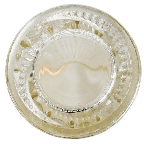 Image 1 of Vaso vintage in cristallo Hollywood Regency con bordo placcato oro, anni '70