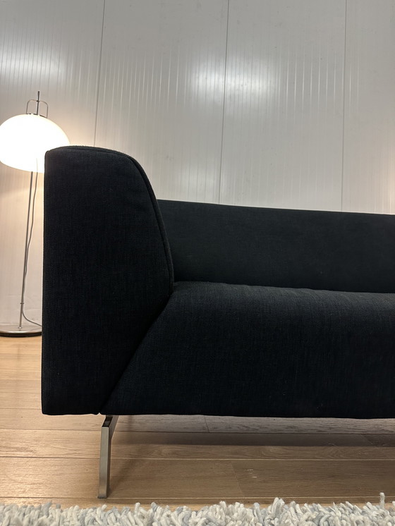 Image 1 of Rolf Benz Linea 3-Seater Sofa Black Fabric - Timeless Design