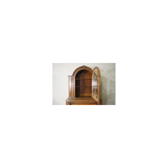 Image 1 of Vintage Bowed wooden display cabinet, 1920s