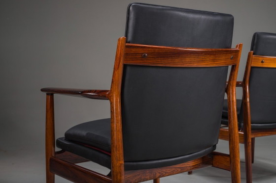 Image 1 of Dänische Modell 431 Sessel aus Leder von Arne Vodder für Sibast Møbler, 1960er, 4er-Set