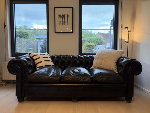 Chesterfield 3-Zit – banken, Leather, Wood (photo 2 of 6)
