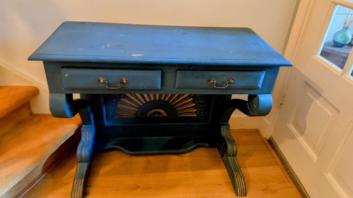 Beautiful wooden side table/small desk with details