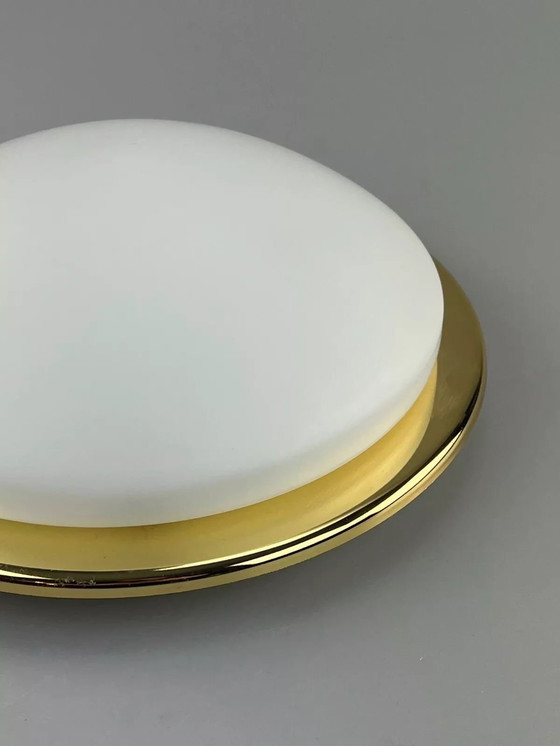 Image 1 of 60s 70s Hustadt lights Plafoniere ceiling lamp glass space age design