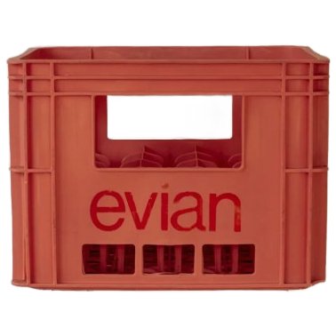 Vintage Pink Evian Bottle Crate