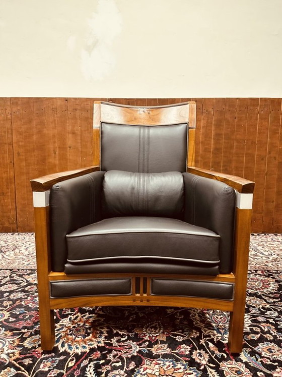 3x Schuitema Art Deco High Black Armchair – Leather, Metal (photo 10 of 18)
