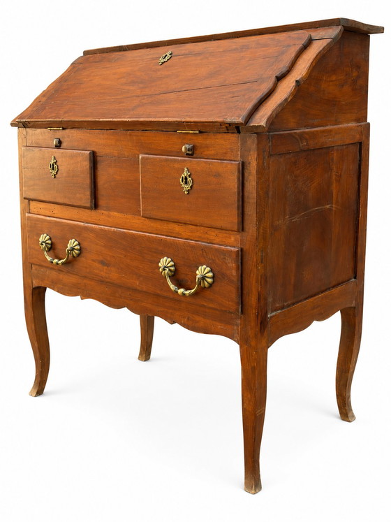 Louis XV Secretary Desk in Walnut 19th Century – Wood (photo 4 of 6)