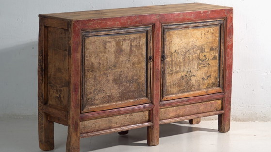 Credenza antica dipinta in olmo – Cina, circa 1950 – Credenze, Iron (photo 3 of 40)