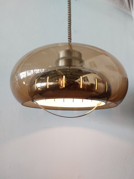 Image 1 of Space Age Pendant Lamp 70S Plexiglas / Chrome