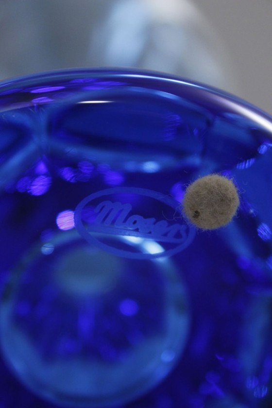 Image 1 of Moser Kristallfabrik – Smaragdblaue Vase, Art-Deco-Periode, 1926–1936