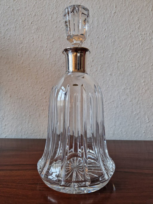 Carafe, Perry Küster, en cristal, col en argent 800 – glazen karaffen, Glass