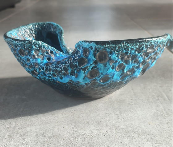 Image 1 of Fat Lava Ceramic Bowl by Le Cyclope, Glazed Enamels, 1960s