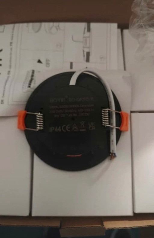 Recessed LED Spotlight Black 6W 600 Lumen 3000K