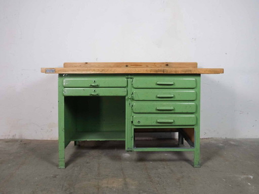 Vintage Werbank industriële koffiekast