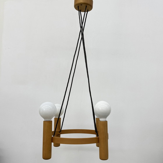 Image 1 of Vintage Domus Danish design hanging lamp chandelier , 1970s