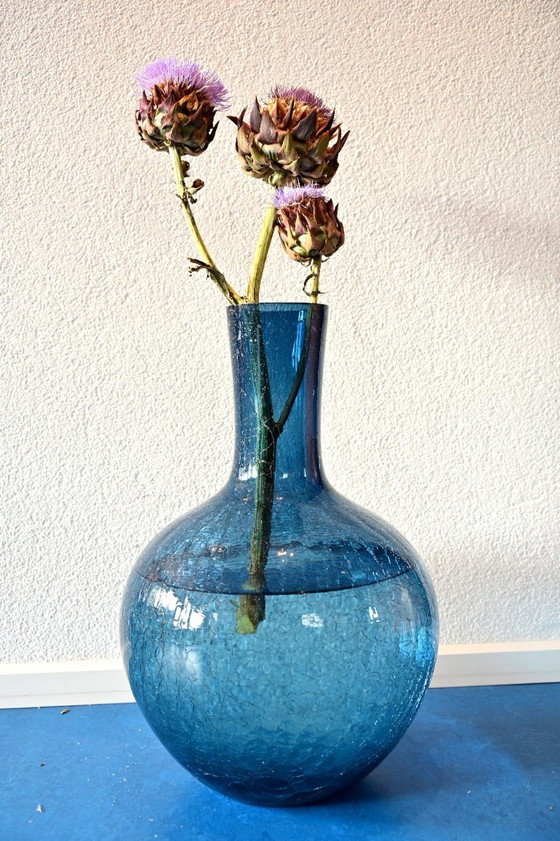 Pols Potten Blue Cracked Glass Ball Body Vase Large € 60 New – PolsPotten (photo 4 of 7)