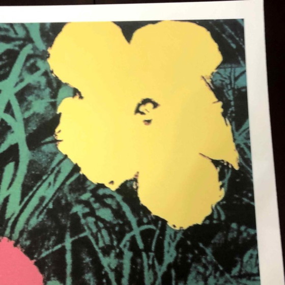 Lithografie "Poppy Flowers" uit de jaren 1990, geïnspireerd op Andy Warhol. – Litho's & Zeefdrukken, Paper (photo 7 of 11)