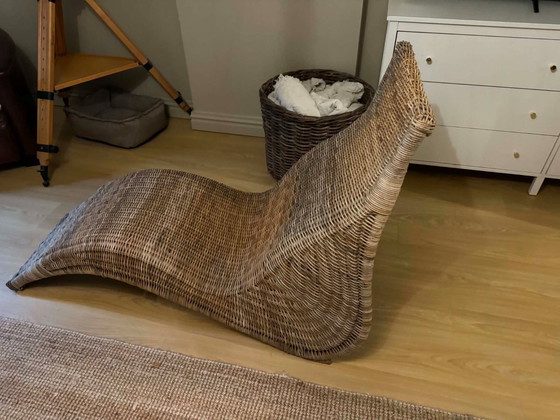 Chaise Longue Karlskrona Vintage en Osier par Carl Öjerstam pour Ikea – Chaises longues, Rattan, Wicker (photo 6 of 7)