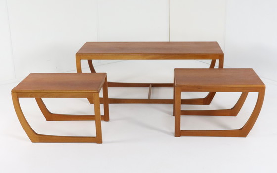 Image 1 of Beithcraft Coffee Table With 2 Nesting Tables 'Ratho' Vintage