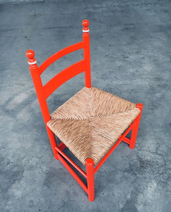 Image 1 of Folk Art Rush Side Chair, Austria 1970's