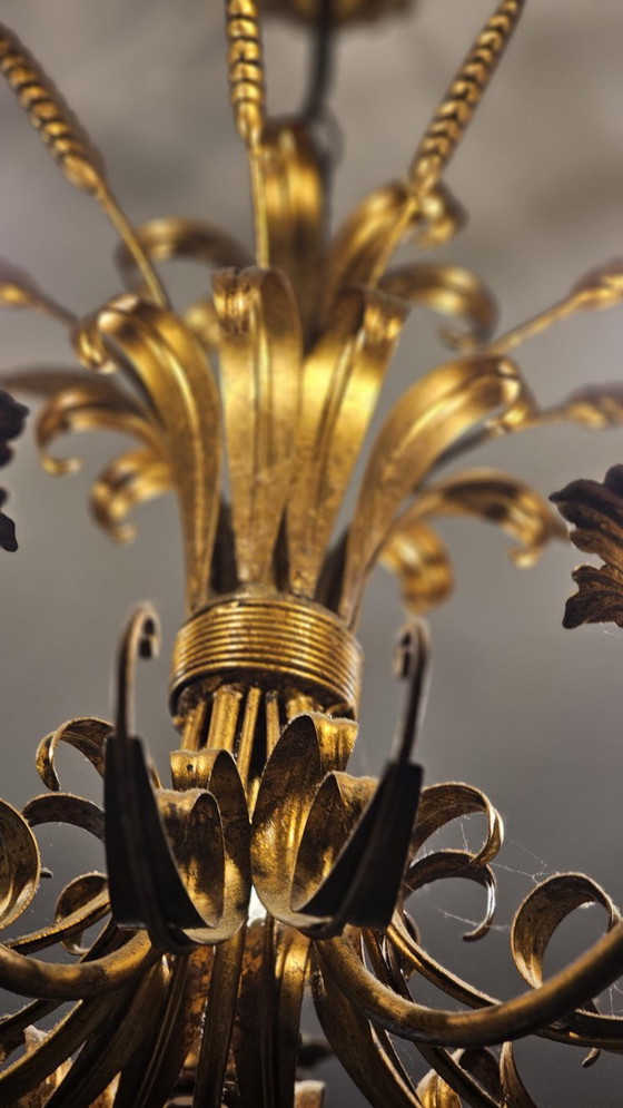 Kroonluchter van gepatineerd brons – Louis XV-stijl – old school, Bronze (photo 3 of 5)