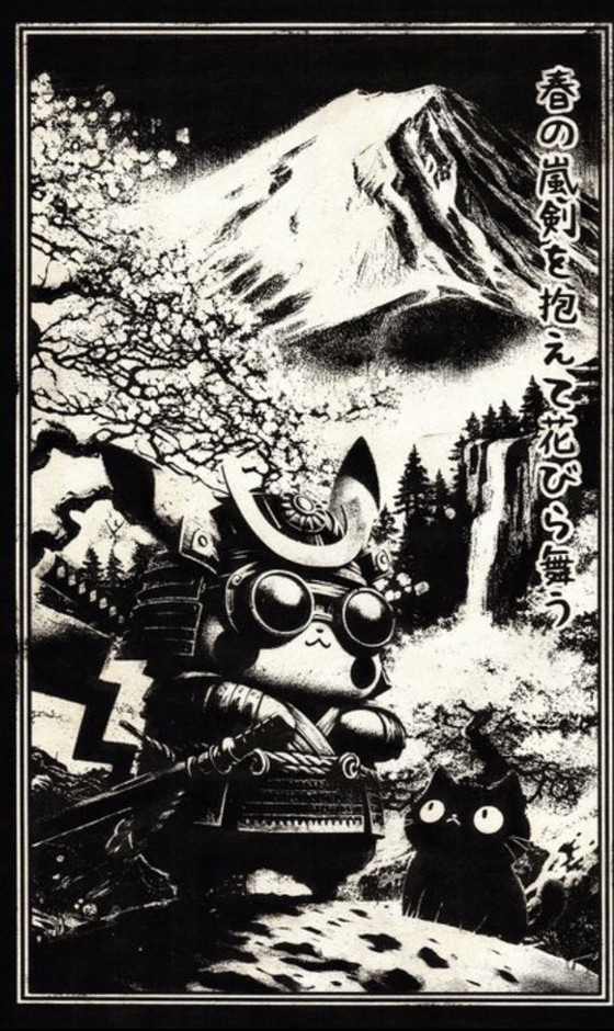 Image 1 of Kunstwerk Pikachu (Pokemon) Path of the Golden Thunder