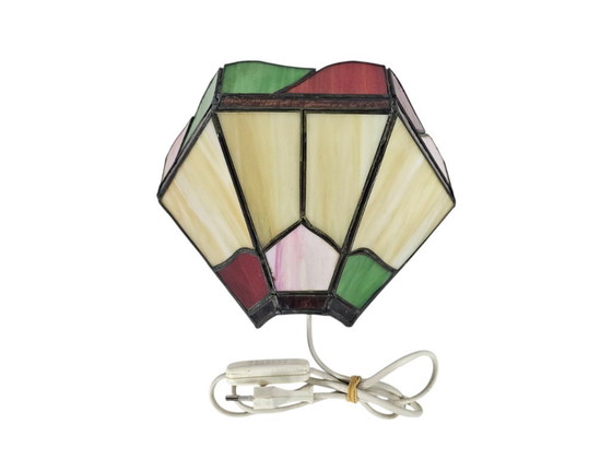 Image 1 of Lámpara de pared - estilo Tiffany - vidrio y plomo - 3er cuarto siglo XX