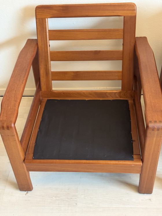 Image 1 of Vintage Danish easy chairs teak 1960s