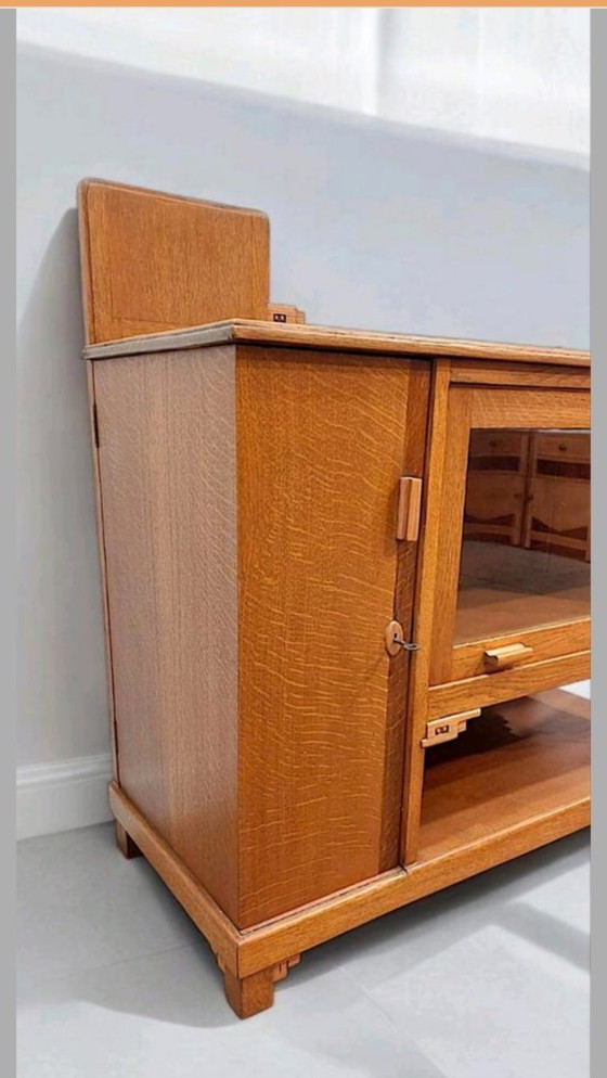 Image 1 of Mobiletto Art Déco, cassettiera della scuola di Amsterdam