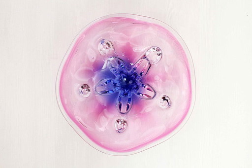 Joli plat en verre de Murano des années 60