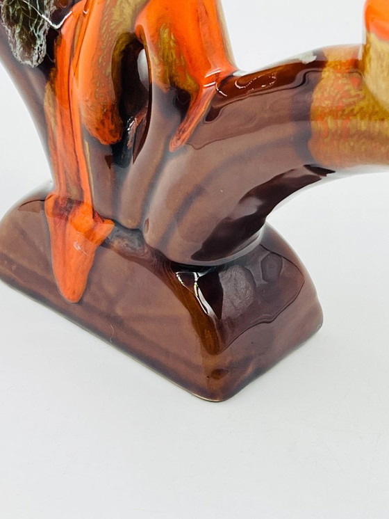 Image 1 of Vallauris dubbele kandelaar, vintage keramiek van Fontaine de Vaucluse