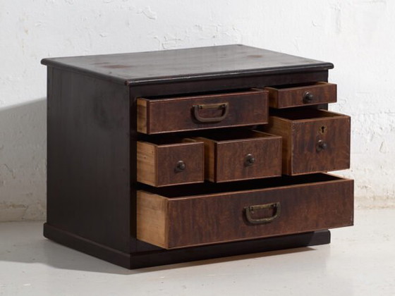 Small antique Japanese Tansu - Taishō / Showa Period (c. ) #99 – Chest of drawers, Metal (photo 17 of 40)