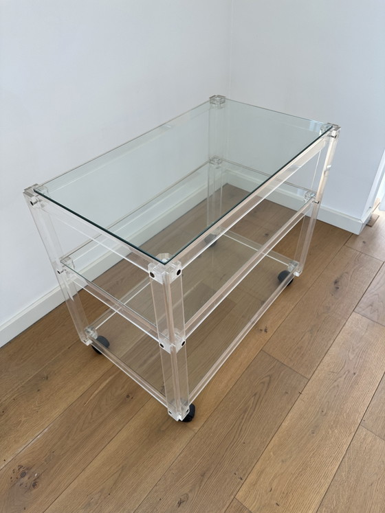 Carrello di servizio vintage spagnolo in plexiglas – Madrid, 1985 – Carrelli bar (photo 6 of 6)
