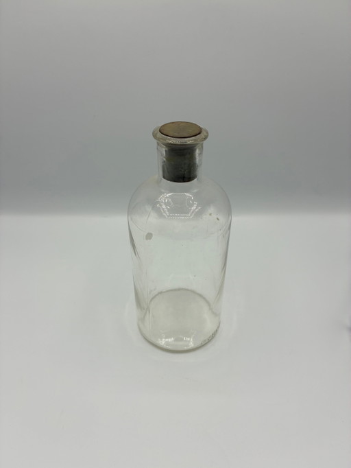 Antike Apothekerflasche aus Glas mit luftdichtem Verschluss – ca. – glazen karaffen, Vintage