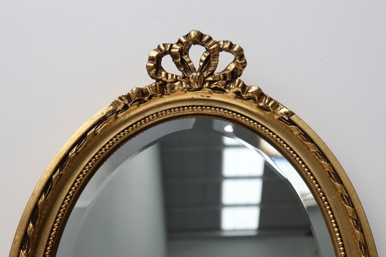 Image 1 of Dutch Wood with Beveled Louis-Philippe Style Mirror labeled Pieterman, 1950s