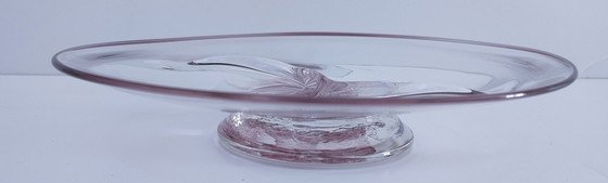 Image 1 of vide poche motif hélice verre d'art signé à la pointe sous la base