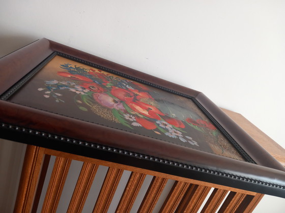 Image 1 of 🌸 Superb Oil on Canvas "Bouquet of Poppies" - Signed EMY & Dated 1980