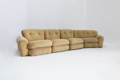 Vintage Italian Modular Sofa 1970s – modulaire banken, Chrome (photo 2 of 10)