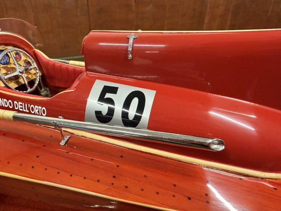 Modello di Barca Ferrari Hydroplane con Certificato – Oggetti decorativi, Pelle, Metallo (photo 15 of 18)